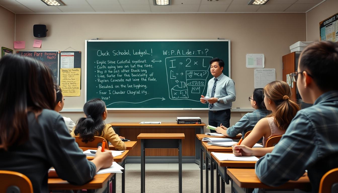 Structured study materials and learning resources on a desk